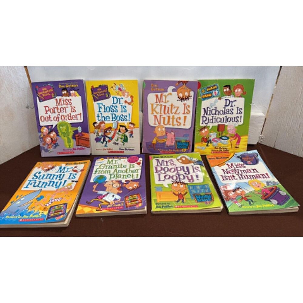 Lot of 8 My Weird School Chapter Books By Dan Gutman Scholastic Paperback